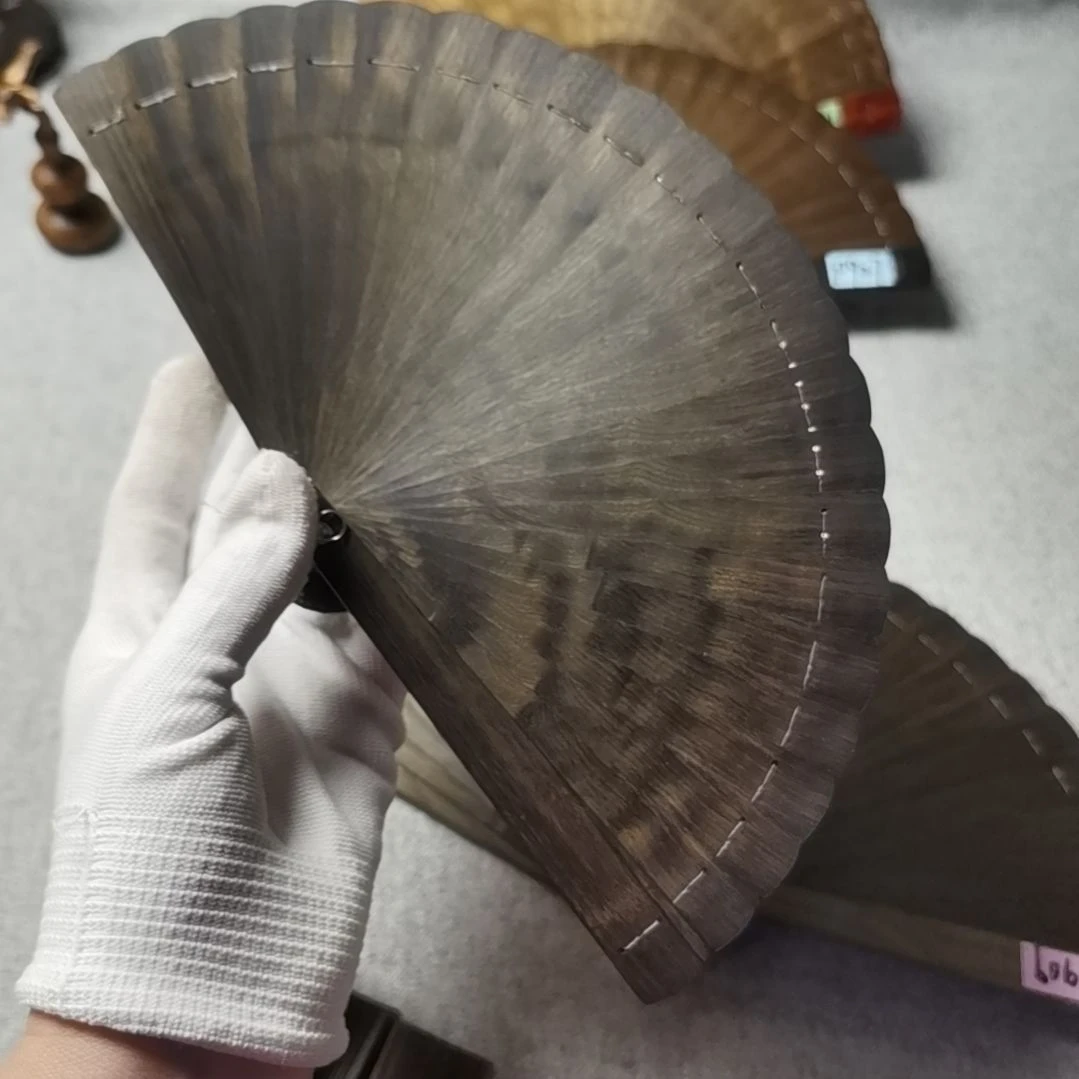 金丝楠**腿14CM折扇金丝楠木