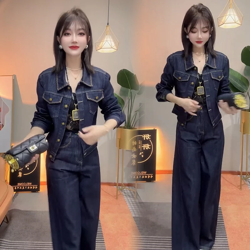 2025秋季新款时尚显瘦气质网红高档洋气女高级百搭宽松大码两件套