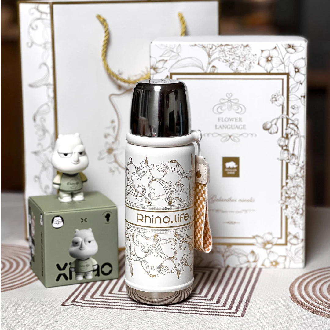 【A等品微瑕】独角犀 Rhino.life【绮梦花海】系列  时尚多功能焖茶杯