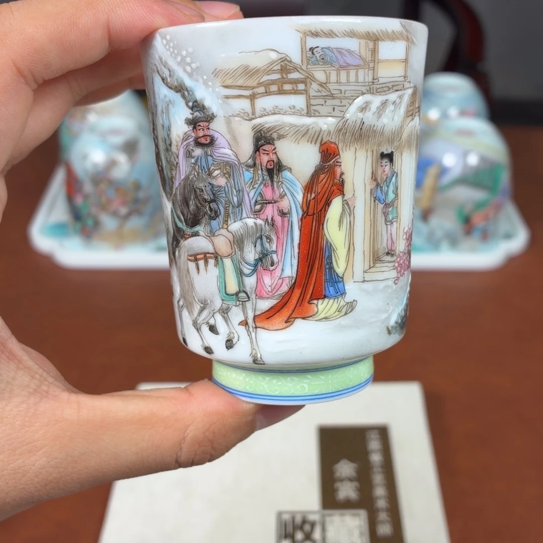 杯子瓷瓷姑娘景德镇陶瓷艺术