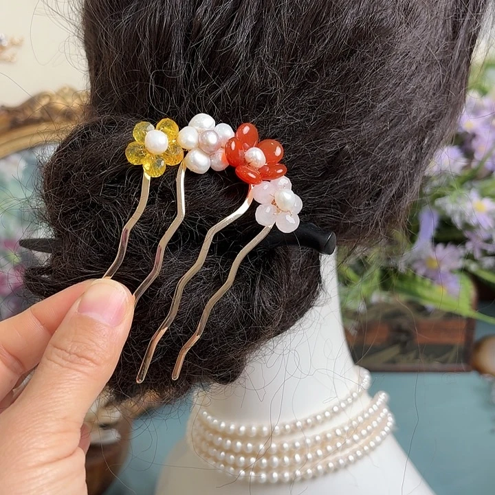 淡水珍珠发饰未镶嵌