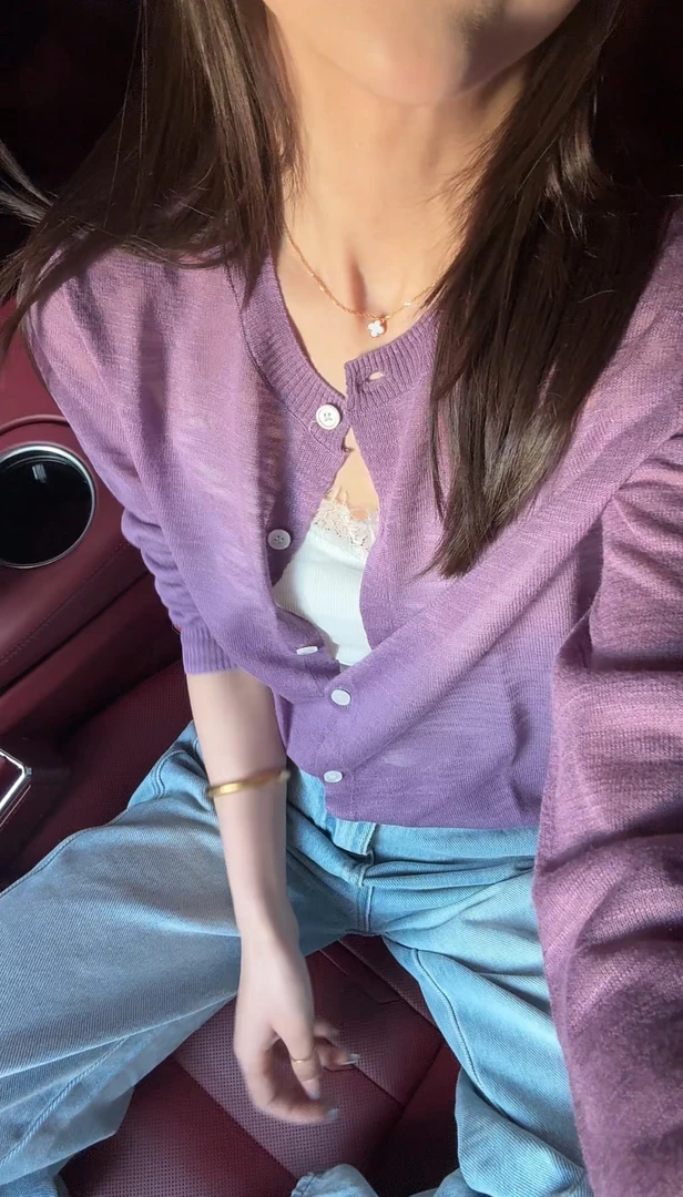 QianRH-9952春季新款纯色百搭纯色圆领气质长袖针织衫