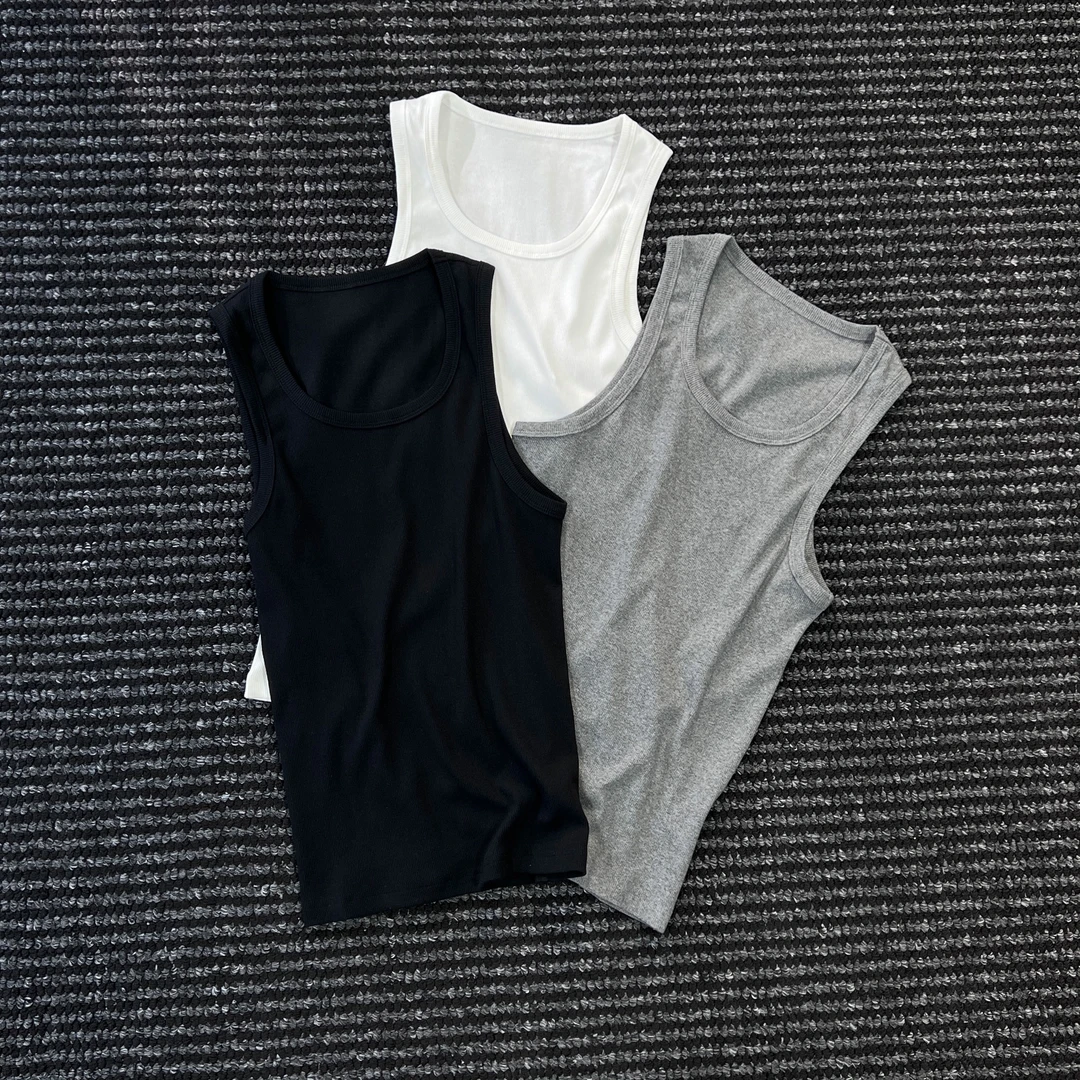 夏季男士无袖纯色背心打底衫T恤