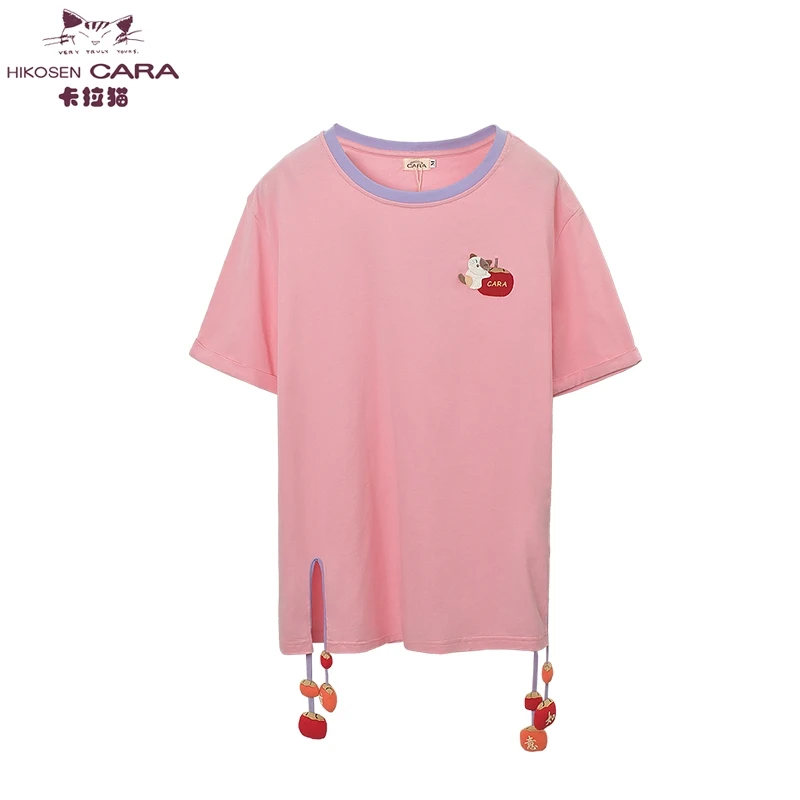 HIKOSEN CARA/卡拉猫柿柿如意休闲短袖