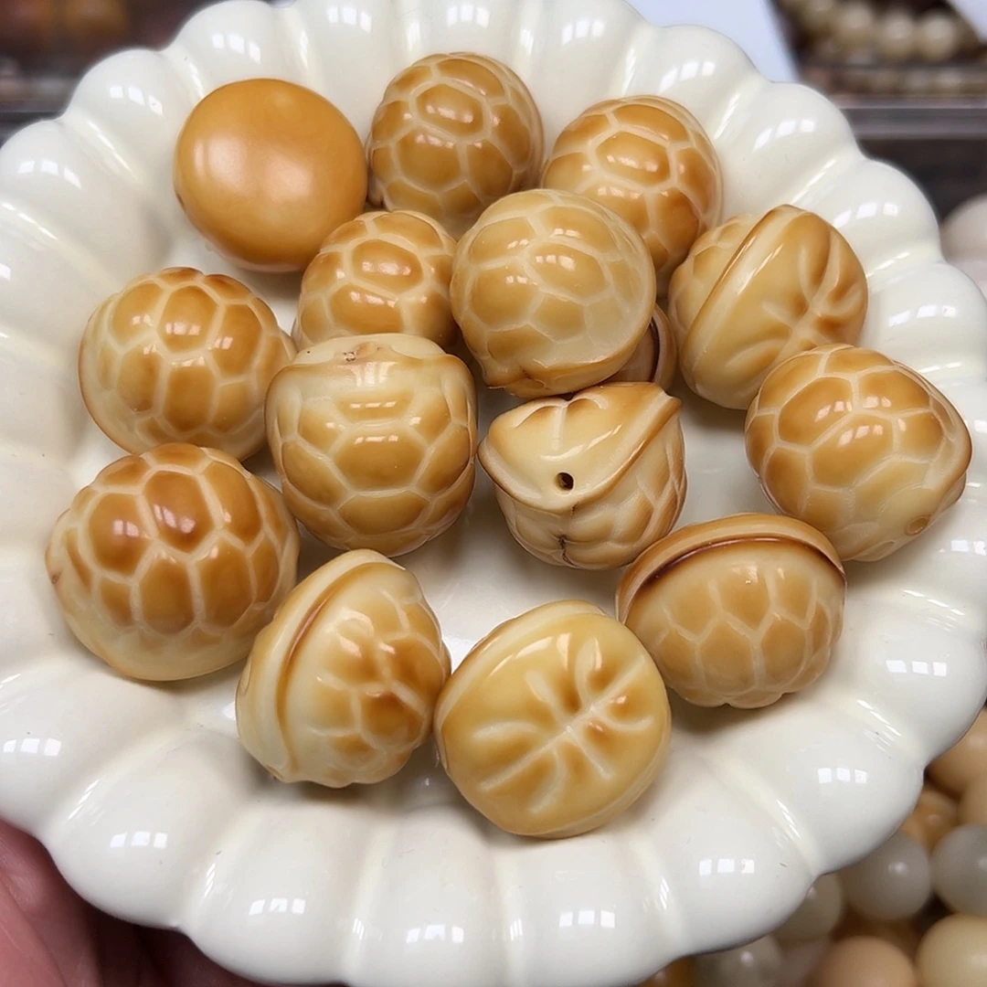手串菩提根/象牙果10颗大尺寸富甲有裂