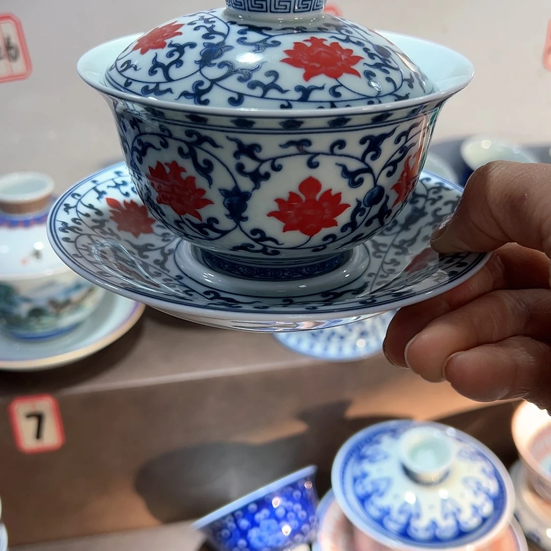 盖碗全场七景德镇景德镇景德镇窑陶瓷