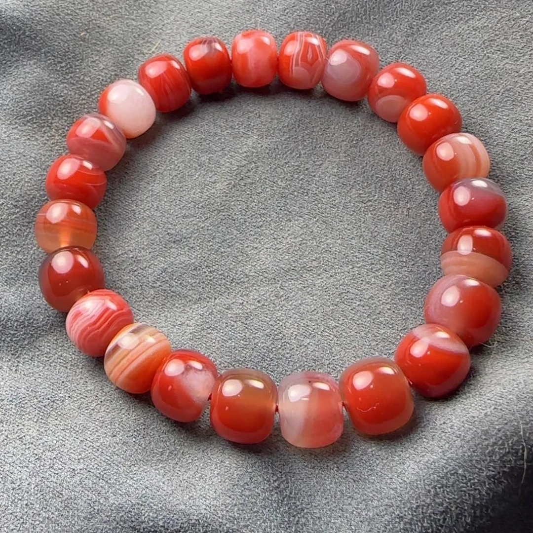 南红玛瑙未镶嵌10mm老型特色缠丝纹