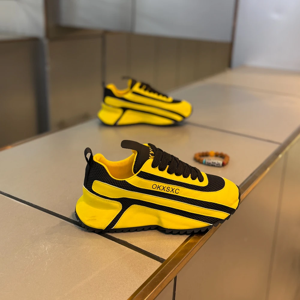 男鞋百搭网红款潮老爹鞋拼色时尚日常痞帅系带休闲春季新款高级感