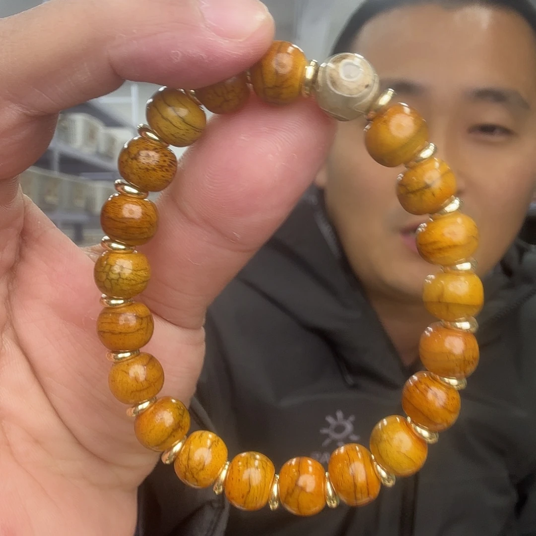 白玉菩提手串10鹿骨单圈