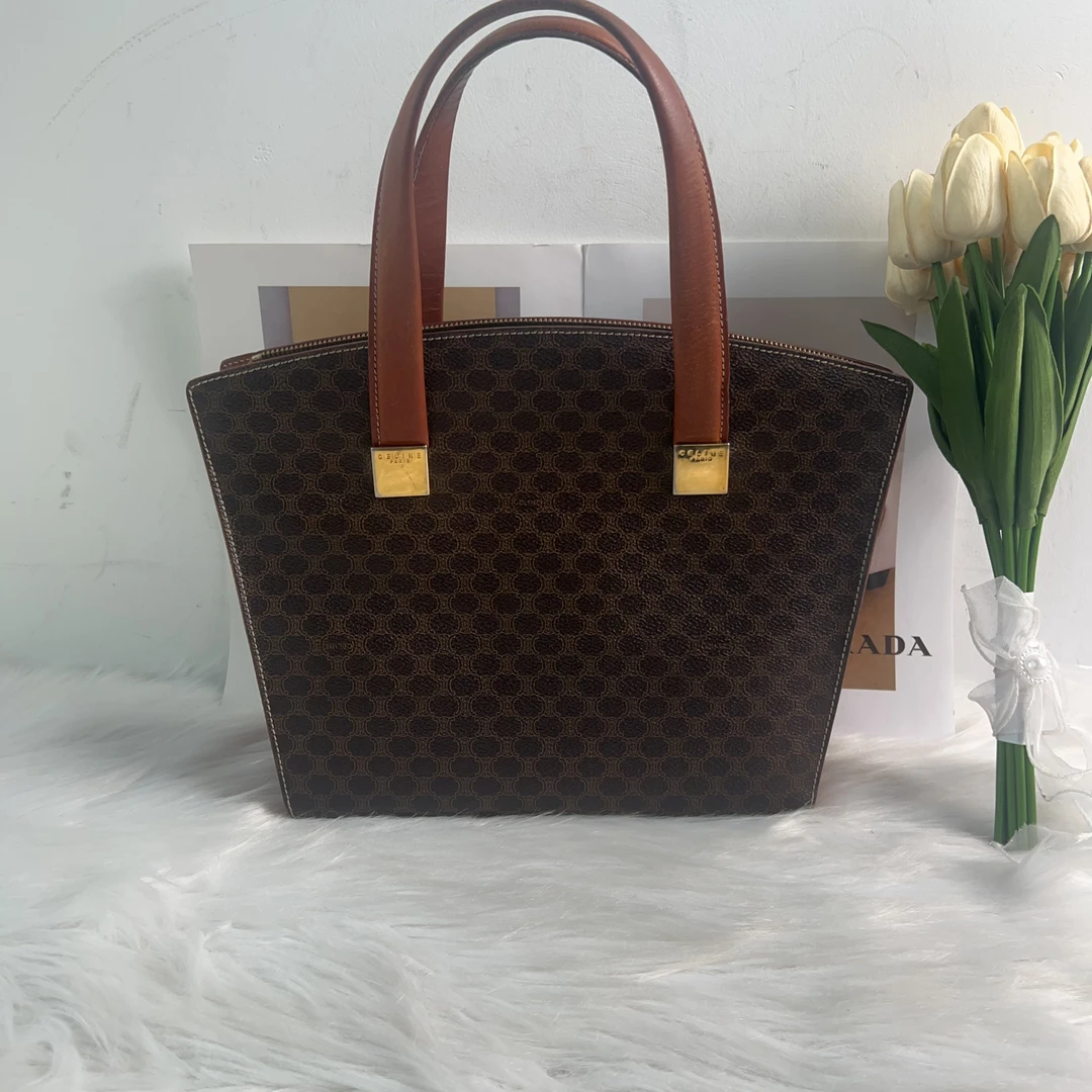 95新 Celine/思琳 思琳 百搭款老花贝壳手提包