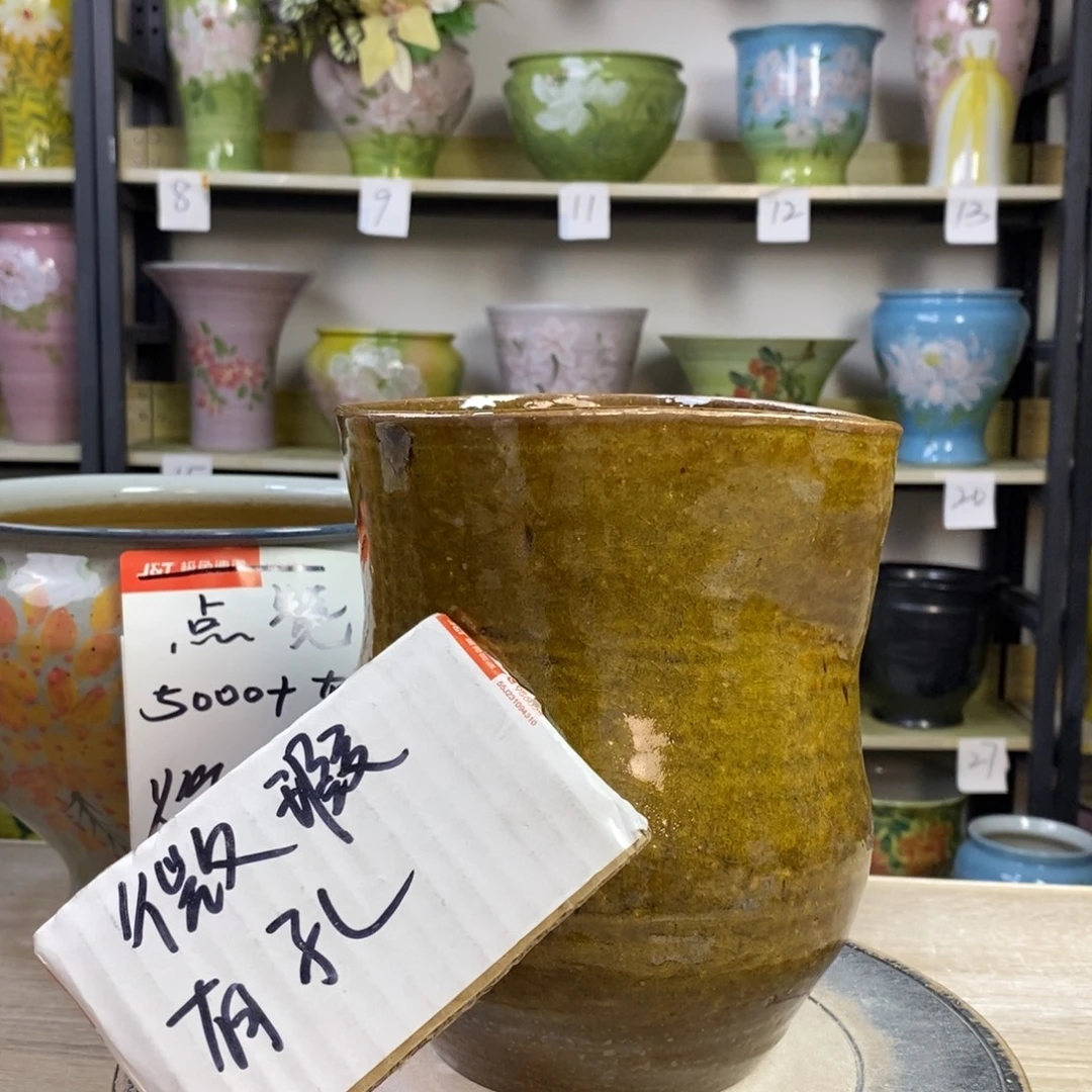 景德镇手工手绘陶瓷花盆