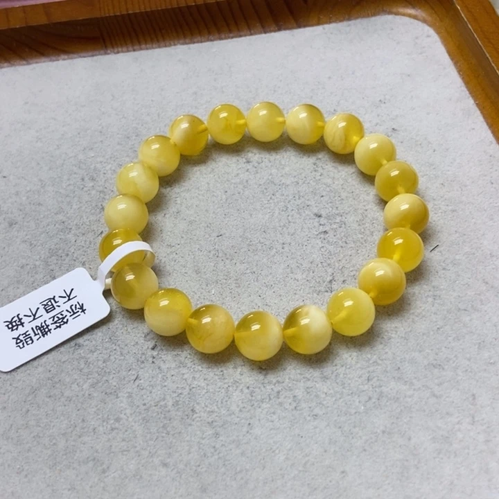 蜜蜡未镶嵌裸石手串