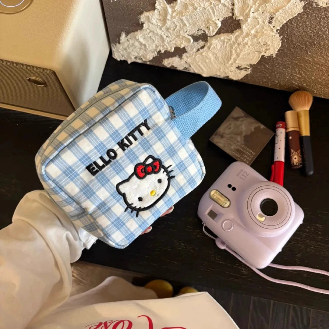 可爱kt猫拍立得收纳包手提便携式化妆包杂物包高颜值少女心相机包