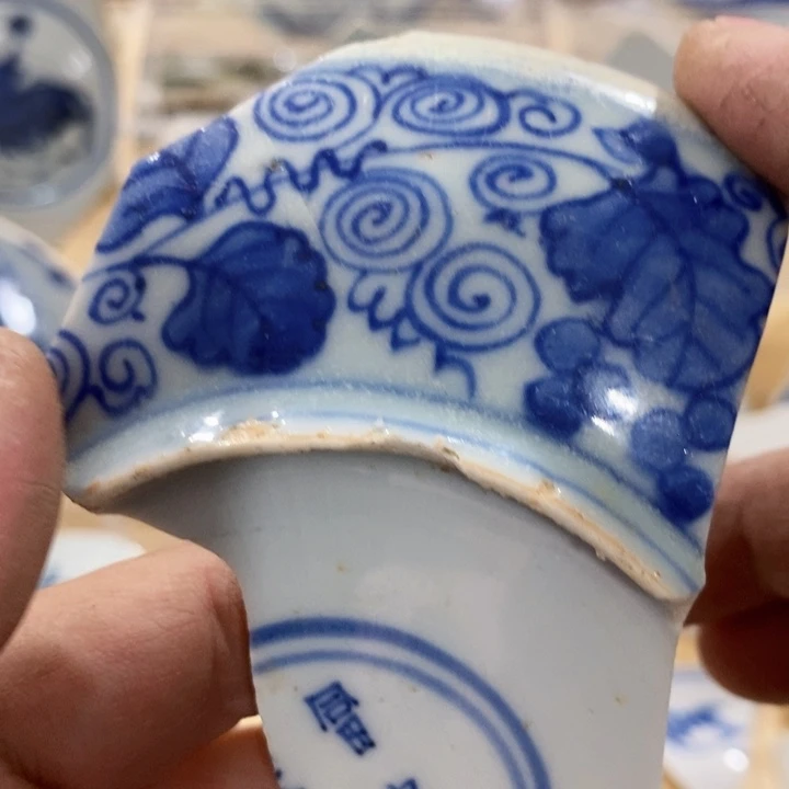 瓷片现代瓷器青花瓷片