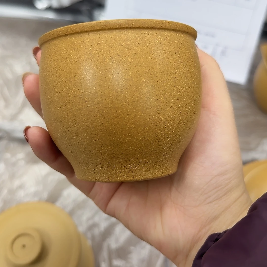 紫砂茶壶黄龙山黄金段