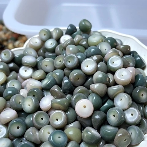 白玉菩提吊坠白玉菩提13微瑕蒜瓣30颗卡灯牌宠20颗