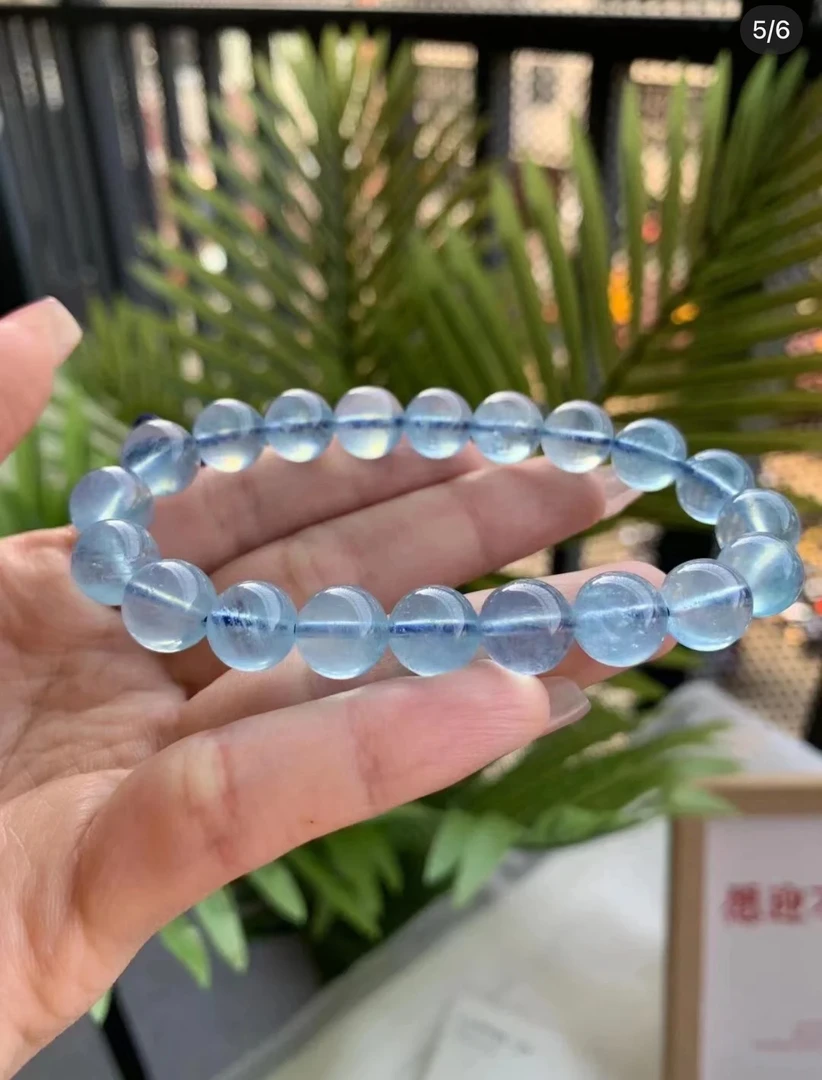 海蓝宝 时尚新款纯天然手链 8-10 mm