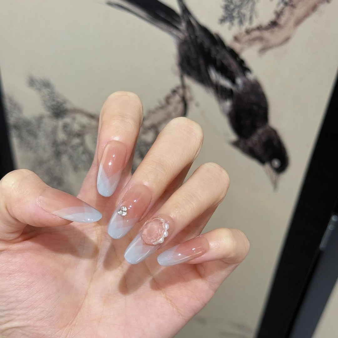丹蜜琳 【杏仁烤奶】双色可选  纯手工轻奢高级订制 穿戴甲