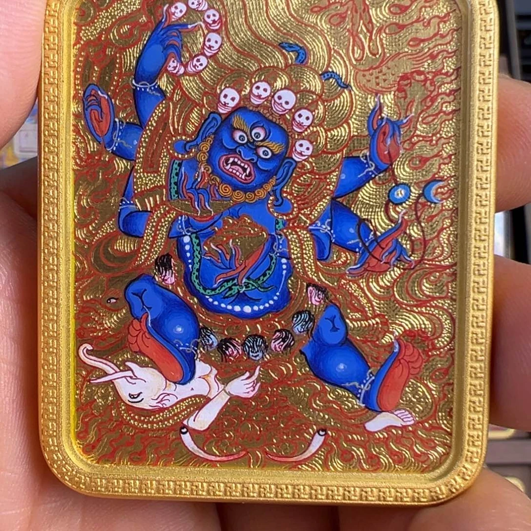 吊坠热贡手绘大黑天