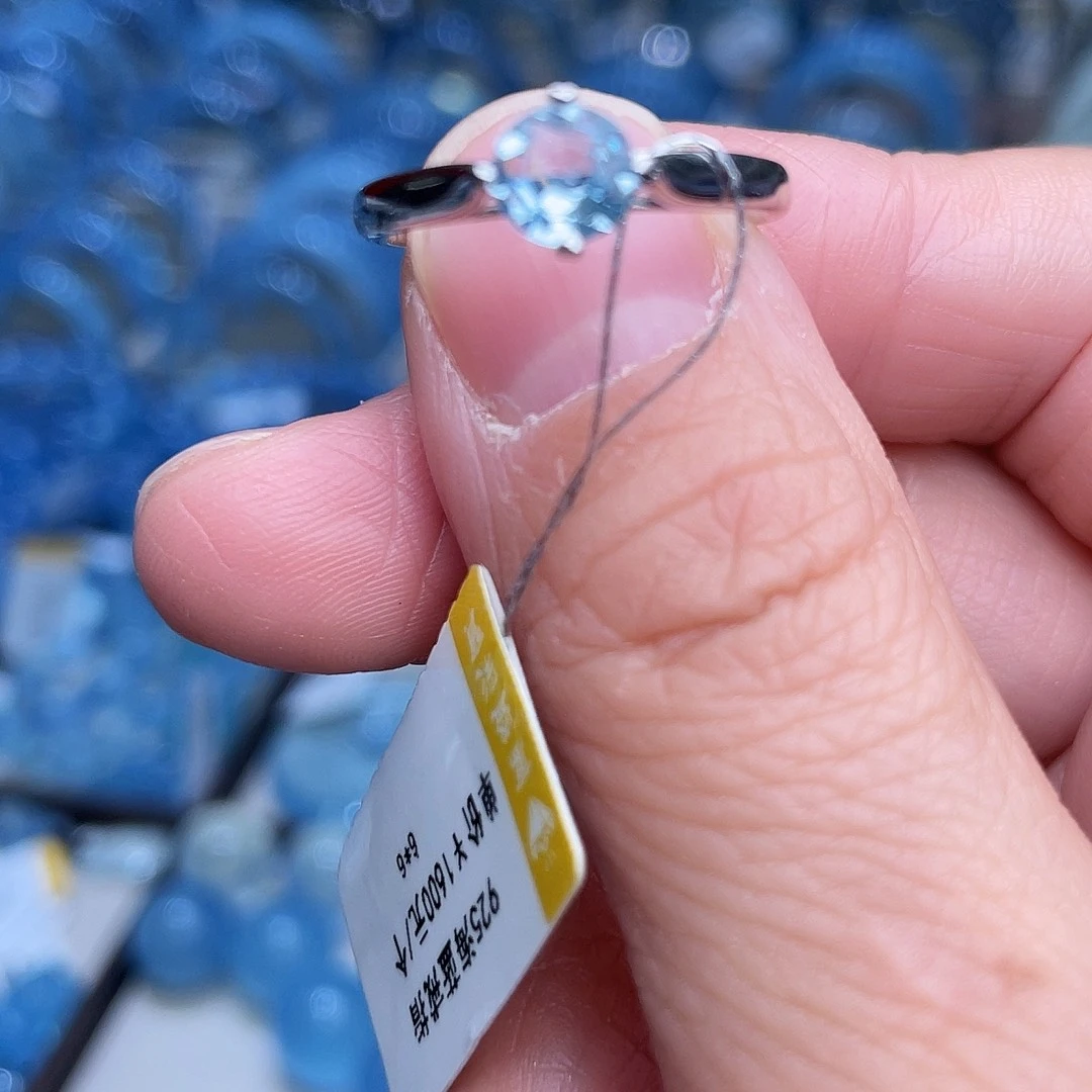 C***u非金属海蓝戒指冰蓝透