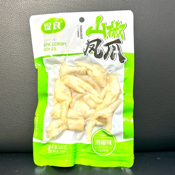 缇良山椒凤爪泡椒味鸡爪100g 日期至25年7月