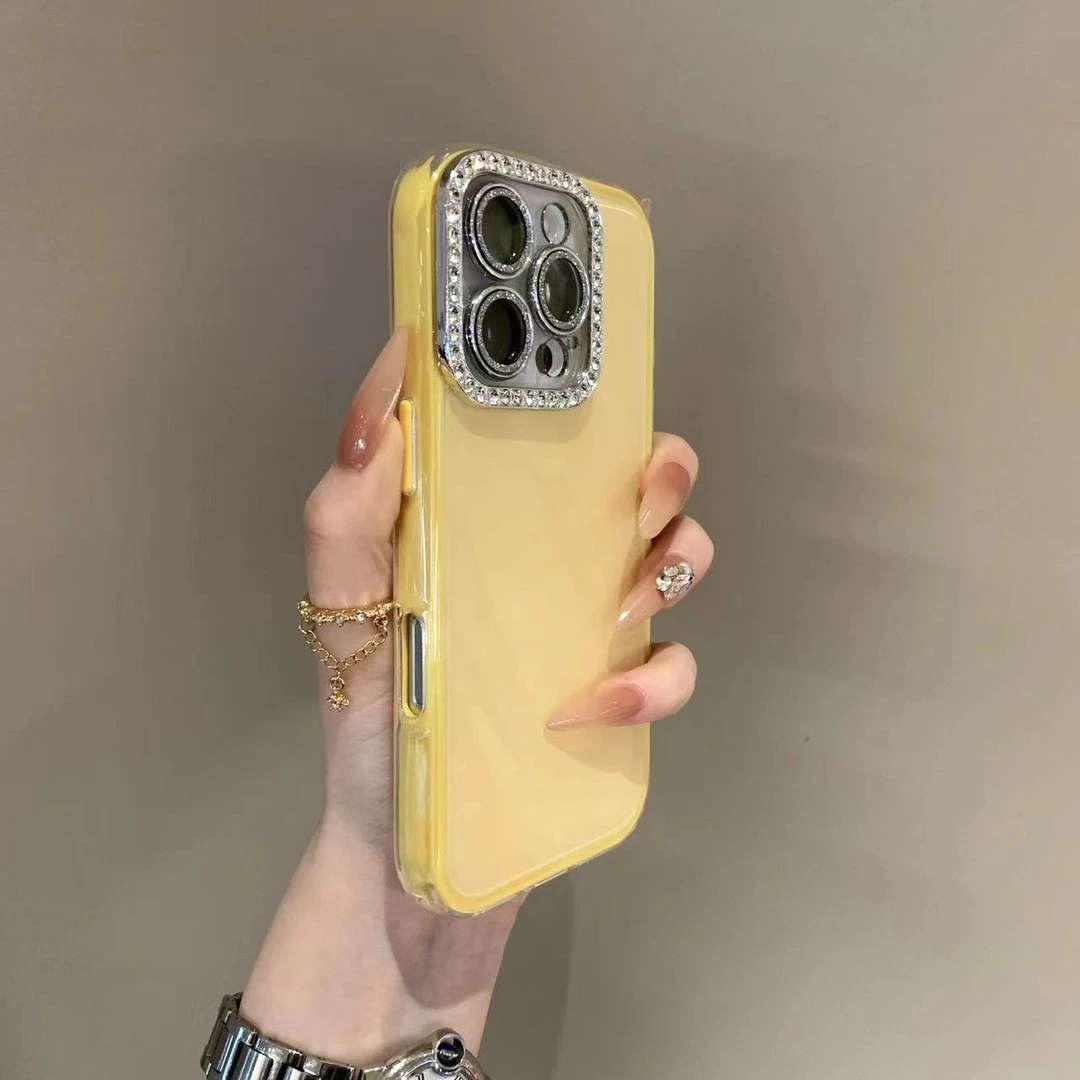 闪钻镜头膜适用iPhone16promax苹果配件15手机壳新款14网红13女