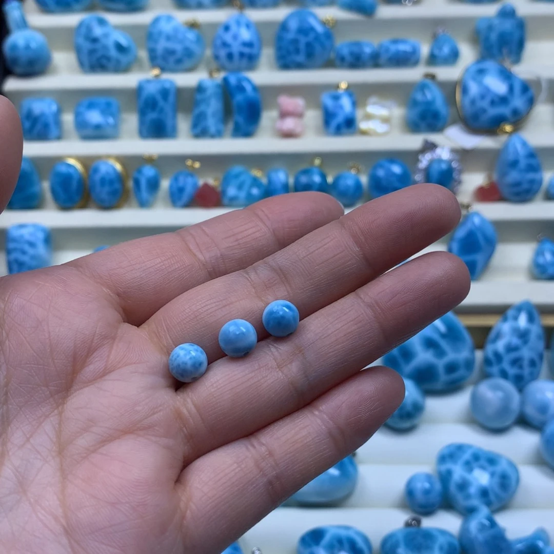 针钠钙石（海纹石）珠宝半成品未镶嵌M***D