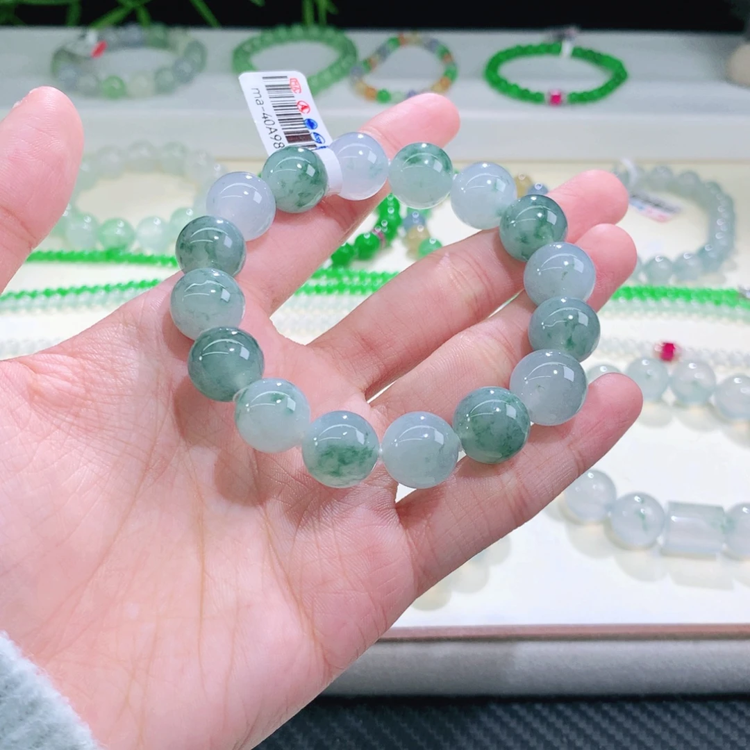 翡翠未镶嵌手链卡12.8