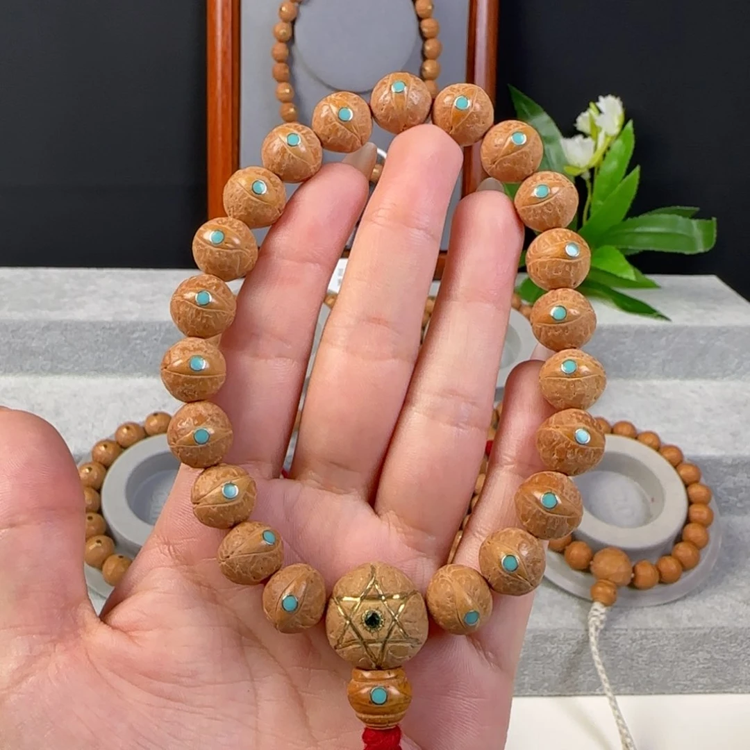 凤眼菩提手串12左右松钉镶嵌手串