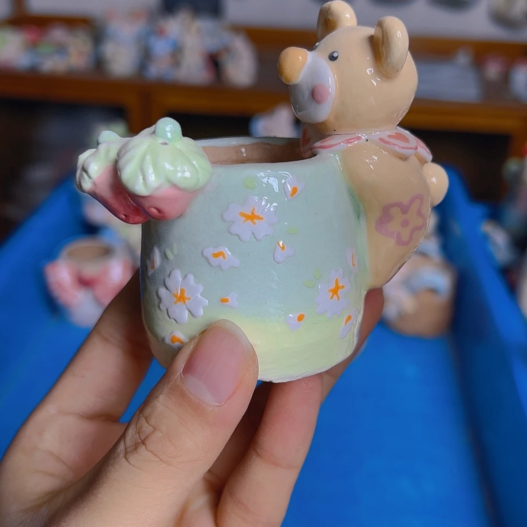 清仓老梧家的手工多肉花盆