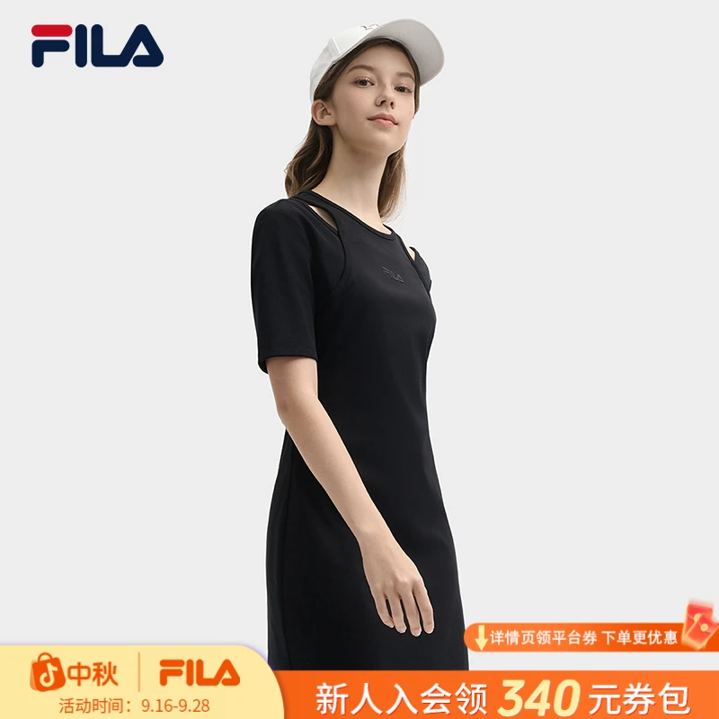 Fila/斐乐2025年夏季新款女显瘦户外休闲运动连衣裙F51W529301F