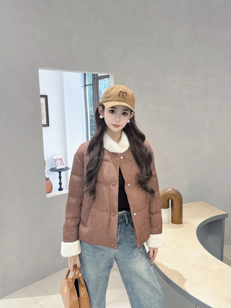 【冬日特调】复古风显瘦 减龄时尚轻奢冬季鹅绒服女装88-519