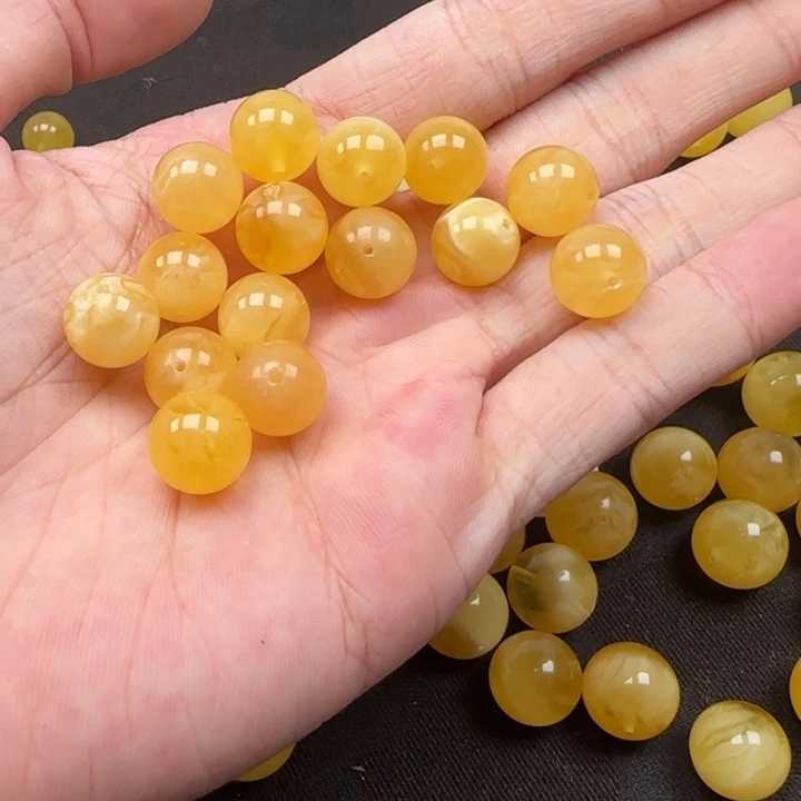 未镶嵌琥珀裸石天然圆珠卡11多样性发一