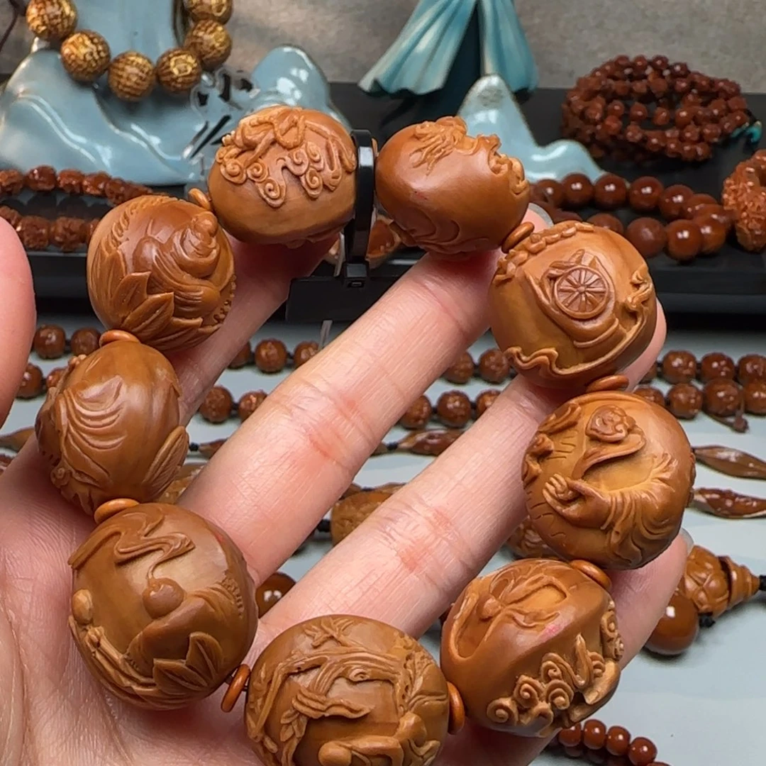 橄榄核手串/手链2.3尺寸四花核无相佛手串