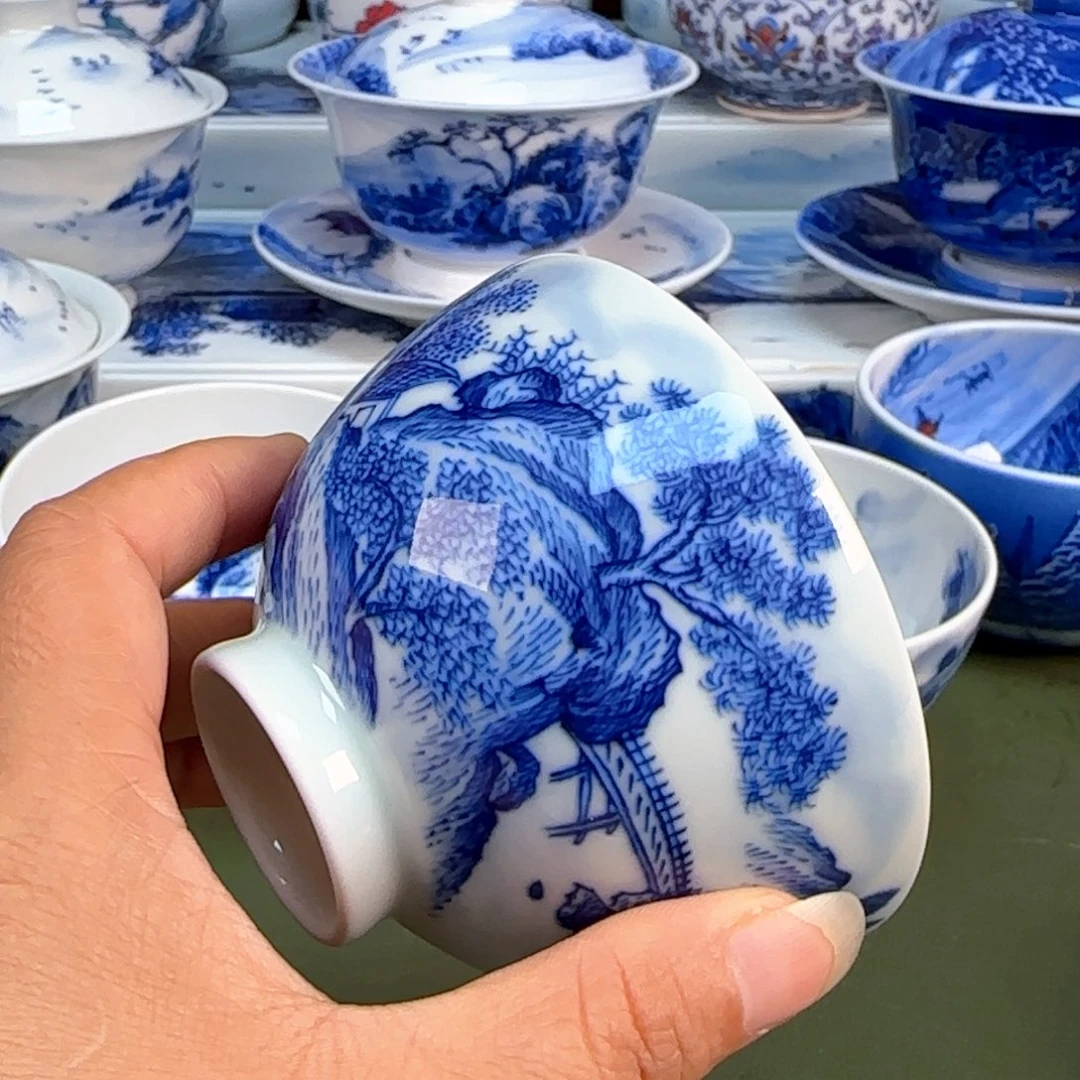 景德镇纯手绘茶具圆圆258