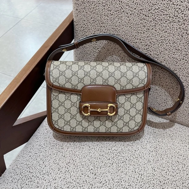 未使用 GUCCI/古驰 棕色1955邮差包 US5993