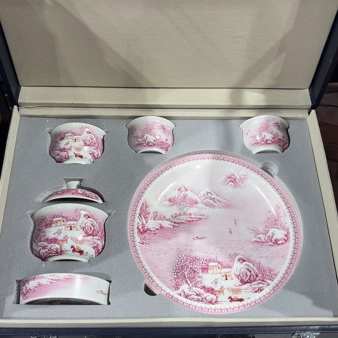 盖碗景德镇瓷器艺术半手