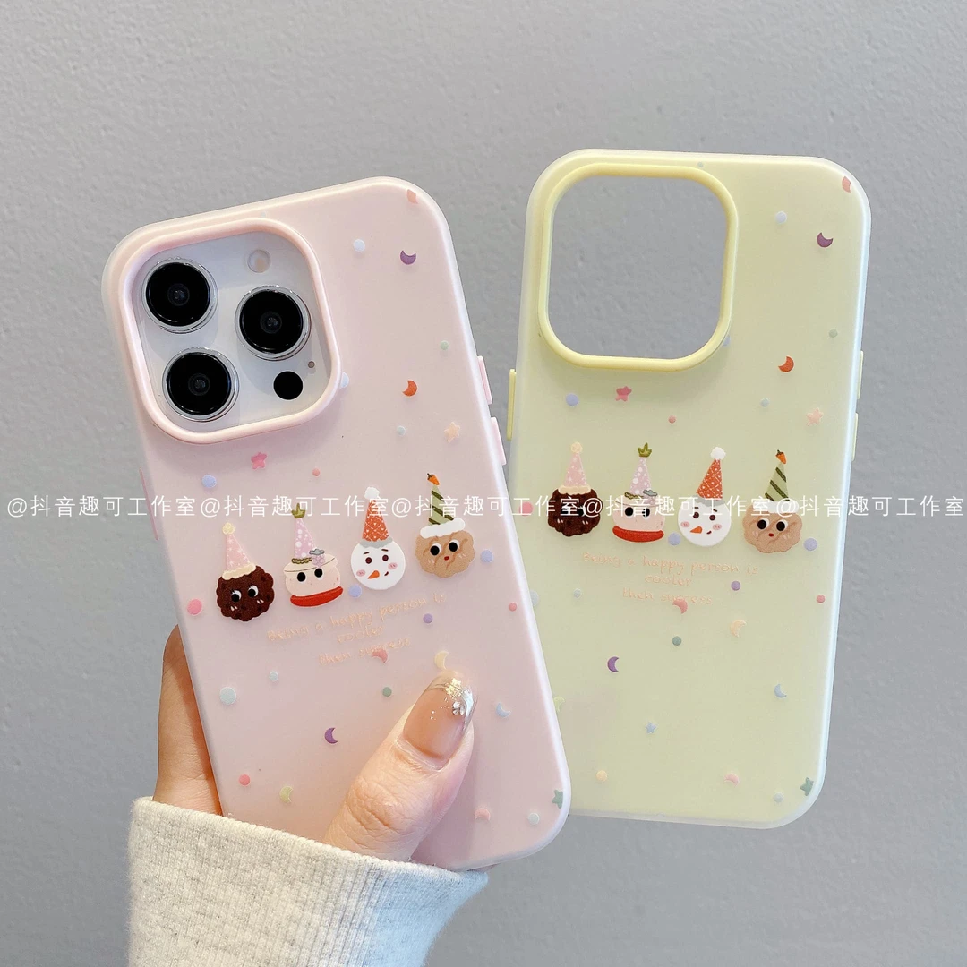 果冻壳适用iphone16promax苹果15/14/13/12华为小米潮饼干手机壳