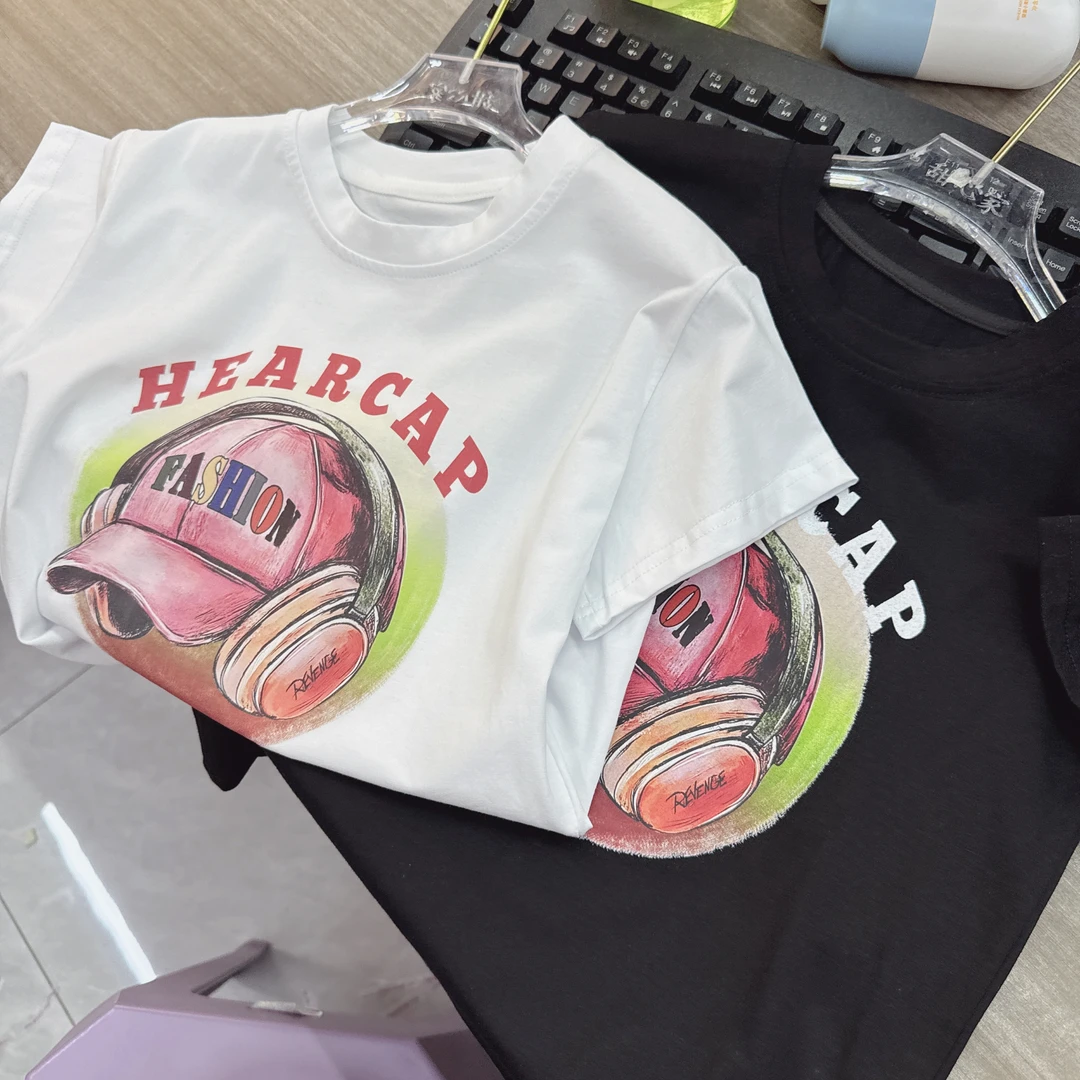 B070精灵儿童夏季帽子H字母短袖T恤