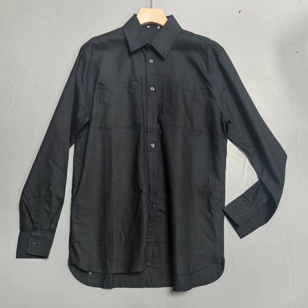 【南油玲姐】黑色背面印花图案衬衣上衣衬衫63069