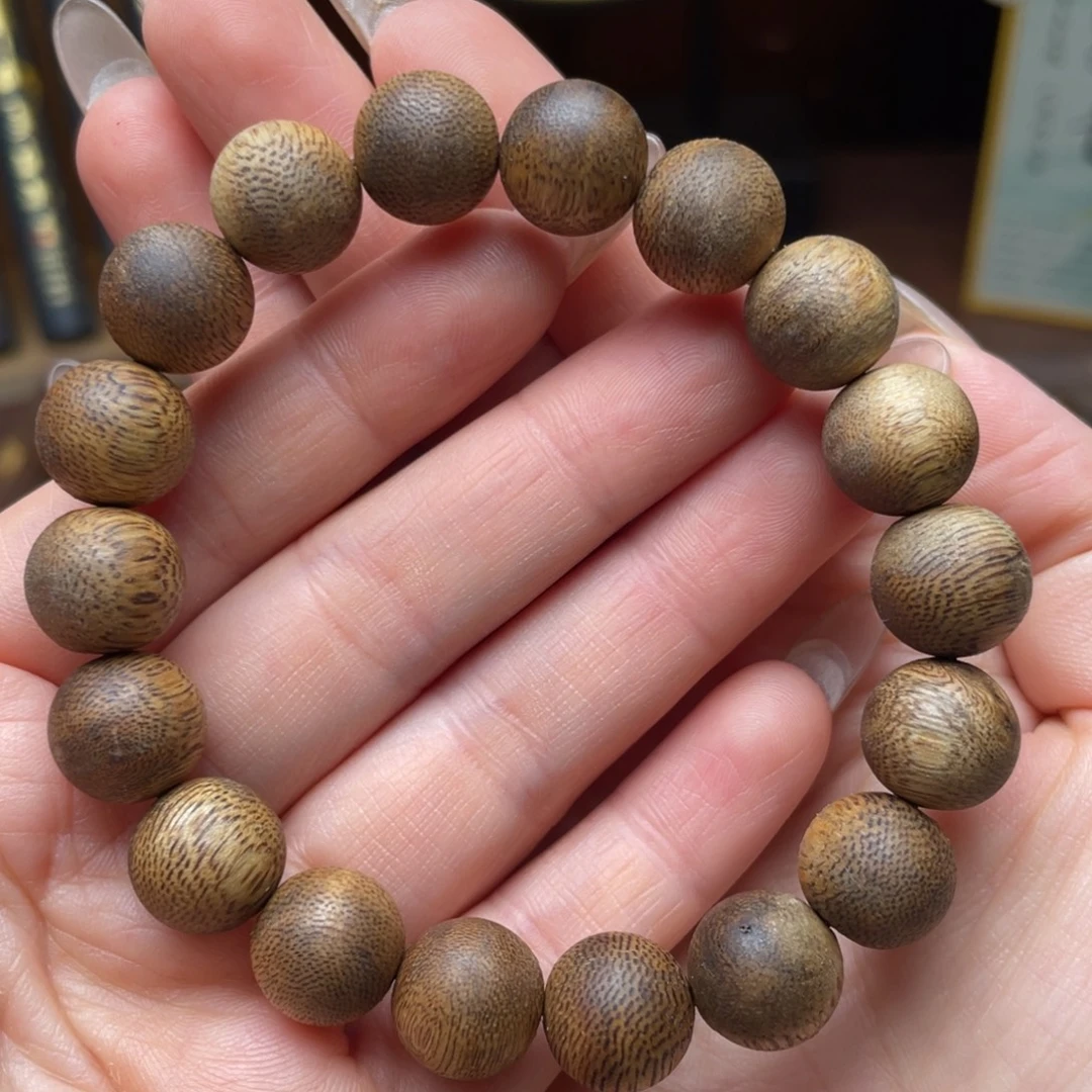 沉香手串绿棋楠1.2单圈