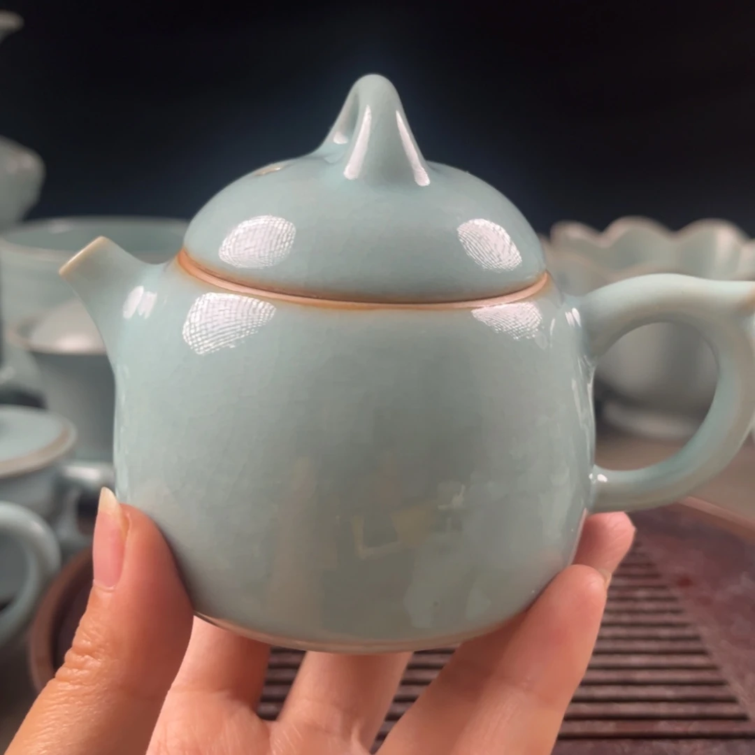 原矿汝瓷玛瑙入釉侵权壶