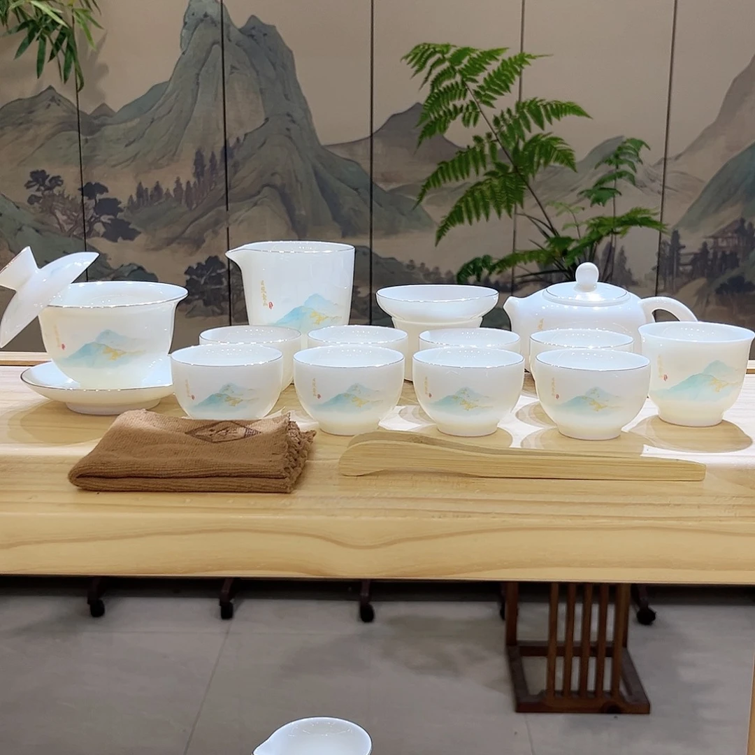 【都彩】日照金山羊脂玉瓷16头
