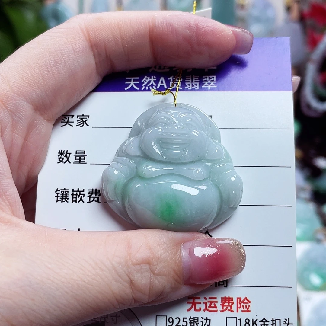 翡翠未镶嵌颈饰佛公18