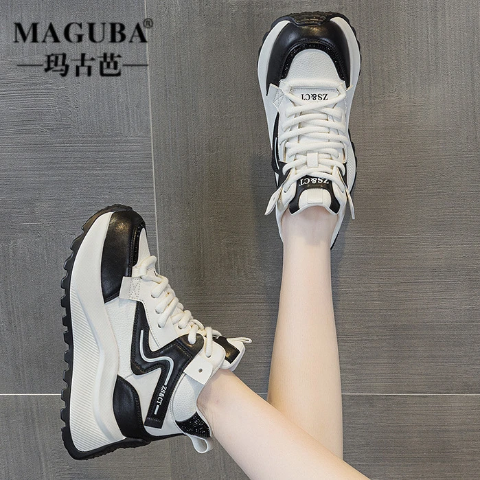 MAGUBA/玛古芭轻奢老爹鞋女厚底内增高防滑潮流时尚休闲百搭潮鞋