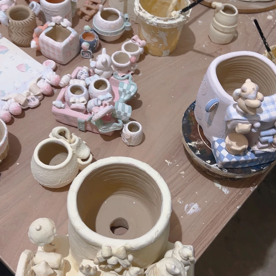 萌****双十二福福纯手工多肉花盆