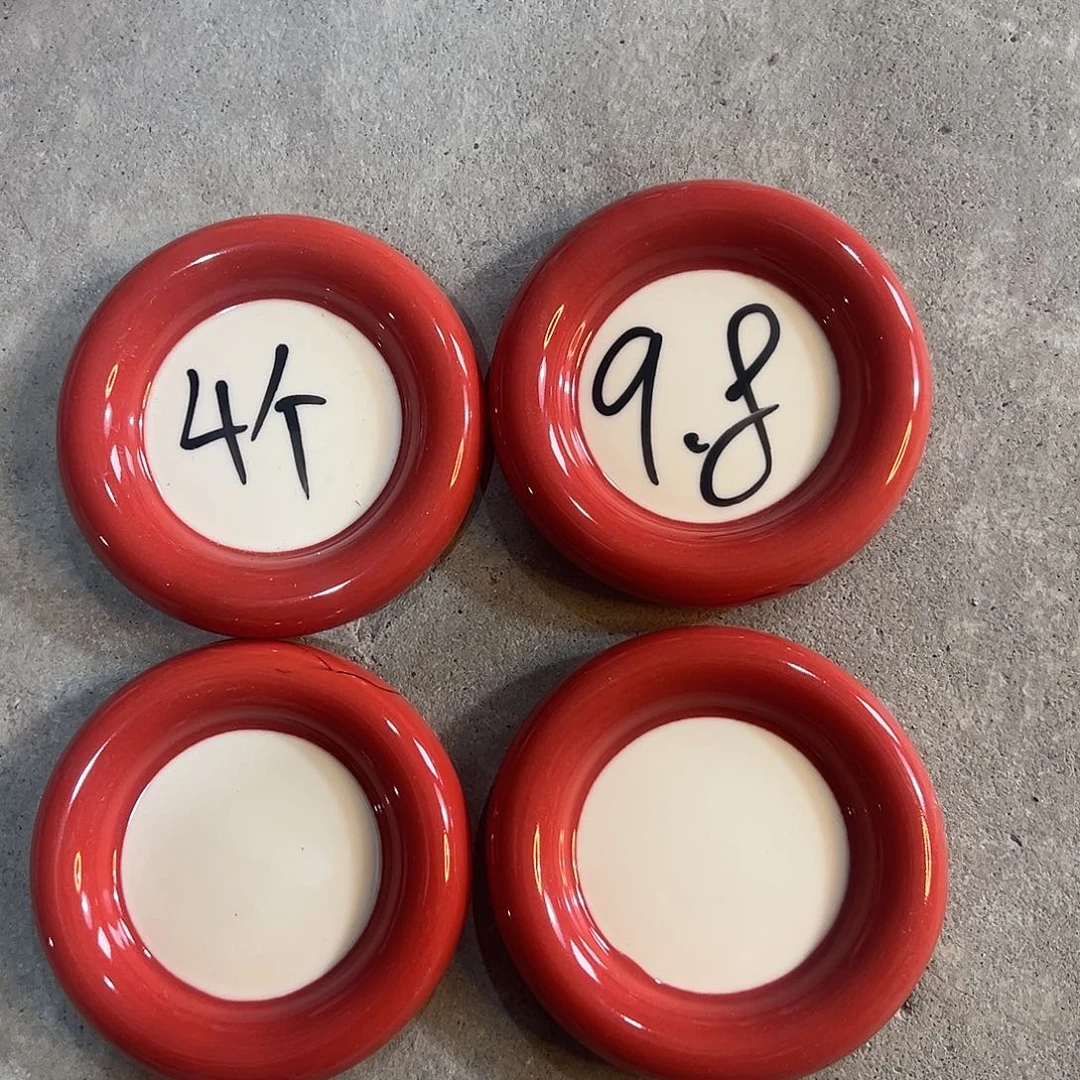 米其林红色碟子4个