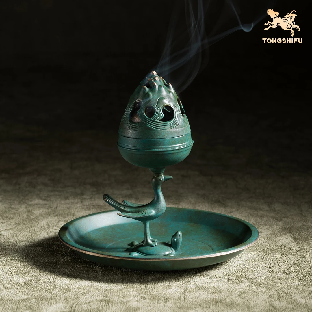 铜师傅 陕西历史博物馆系列《朱雀铜熏炉摆件》仿古青铜器纪念品
