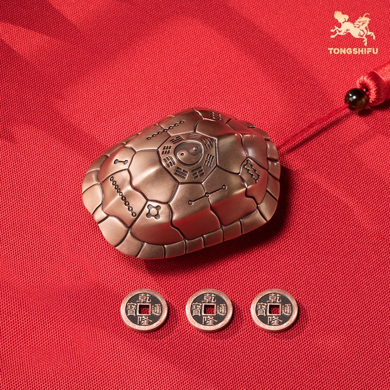 铜师傅《武当联名龟卜卜（紫铜大号）》龟壳文玩手把件 创意桌面摆件