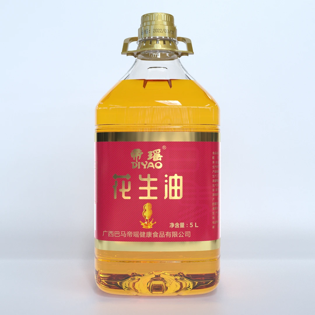 巴马帝瑶一级压榨纯正花生油5L 瓶装